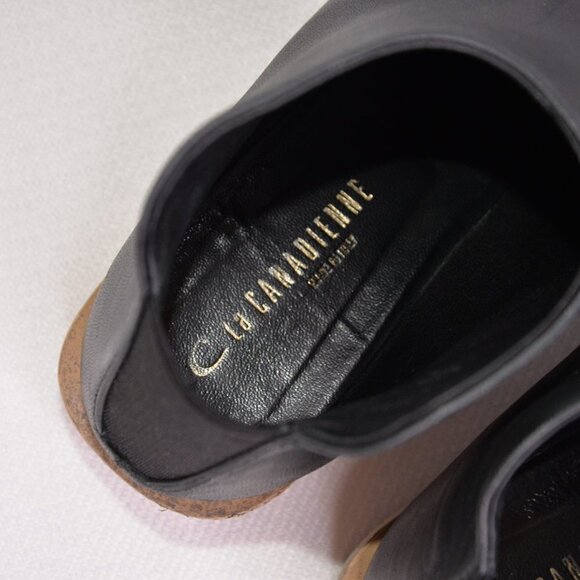 La Canadienne Black Leather Slip On Ankle Boots Sz 7 - Picture 5 of 7